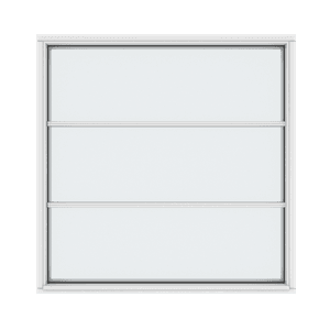 Fastkarm vinduer, 1 fag 3 ruder (vandrette sprosser) 